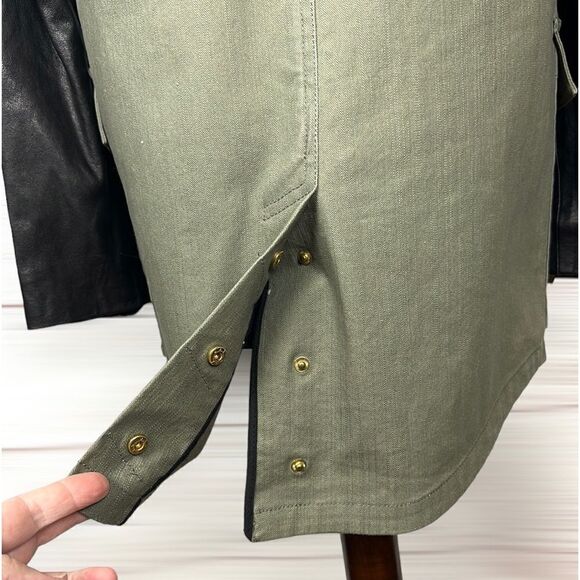 MACKAGE Montreal Zip Front Hooded Jacket with Leather Sleeves Removable Lining M - Picture 6 of 15